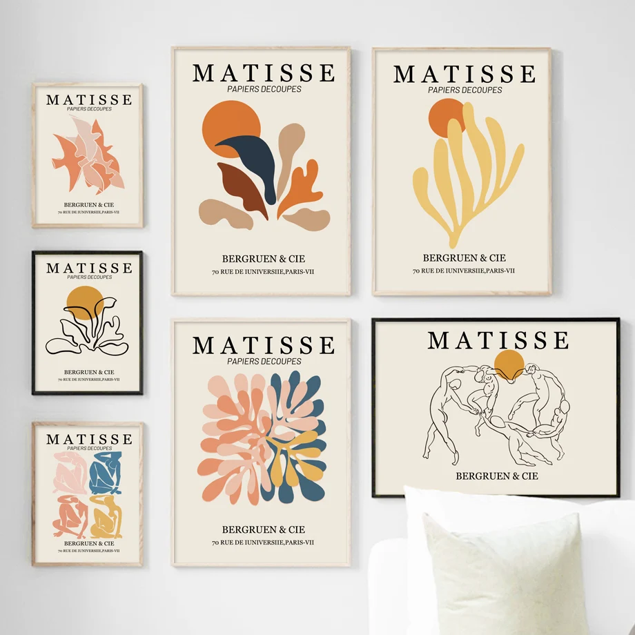 

Retro Abstract Matisse Leaves Plant Nude Wall Art Canvas Painting Nordic Posters And Prints Picture For Living Room Home Decor