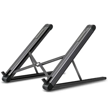 

HOT-Portable Laptop Stand, Aluminum Laptop Tablet Stand Riser with 6Levels Height Adjustment, Fits Up to 15.6Inch Laptop