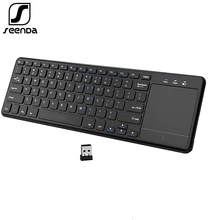 SeenDa 2.4G kablosuz klavye Touchpad numarası USB sayısal tuş takımı Android Windows Tablet için masaüstü dizüstü PC İngilizce/fransızca
