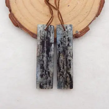 

Natural jewelry Blue Kyanite Earrings ,Fashion DIY Earring Semiprecious Stone Jewelry Earring 42x11x4mm，5.7g