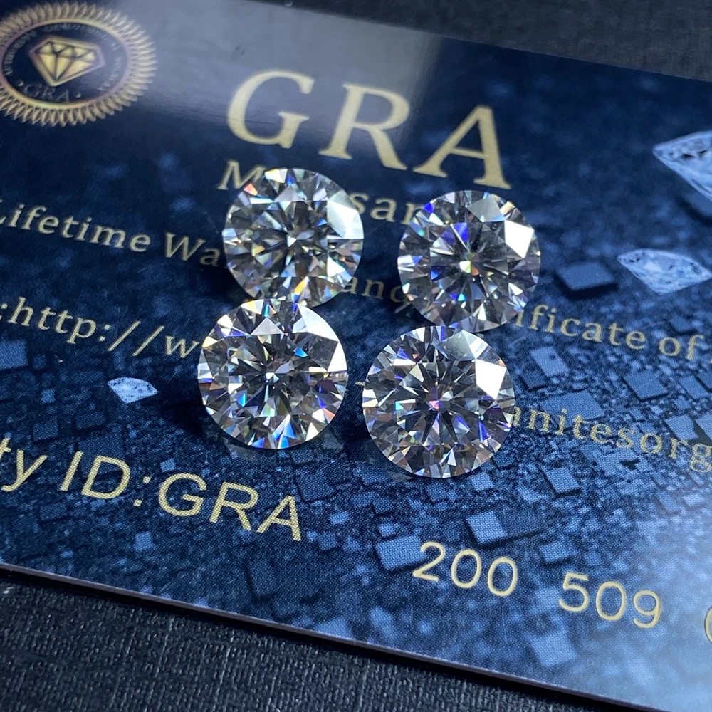 Россыпью VVS1 moissanite 1ct карат 6 5 мм D шт.|Стразы и драгоценные камни россыпью| |