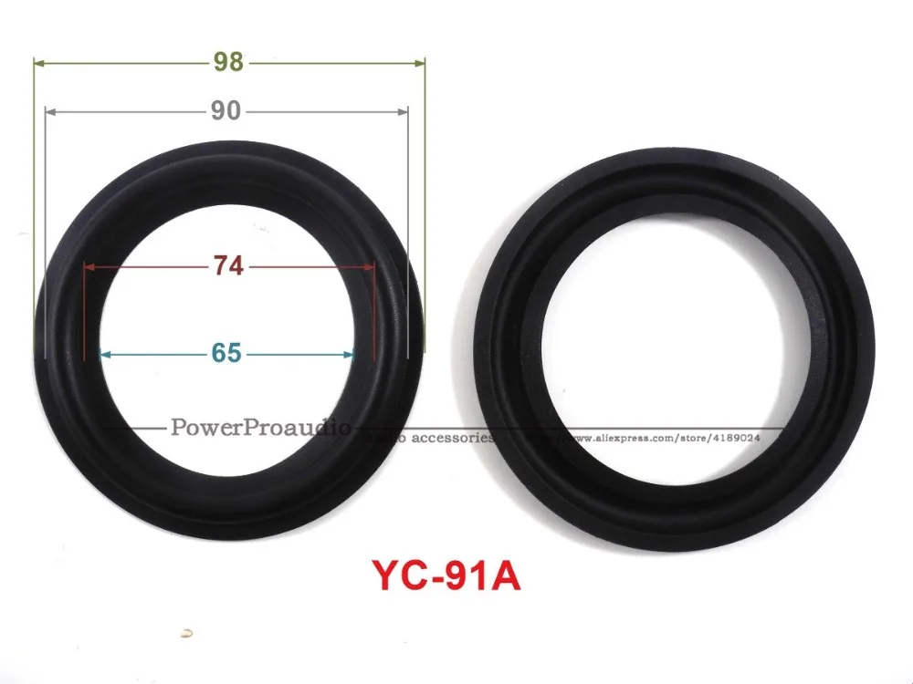 

New 10 pcs /lot = 5 Pair 4 inch Woofer Repairable Parts / Speaker Rubber Surround (98mm / 90mm / 74mm / 65mm )