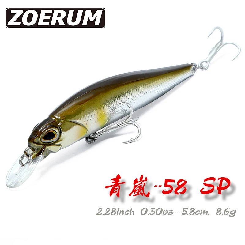 

5.8cm 8.6g Wobblers Fishing Lures Toy Trolling Minnow Carp Deep Diving Hard Bait Lips Mini Jerkbait Japan Artificial Crankbait