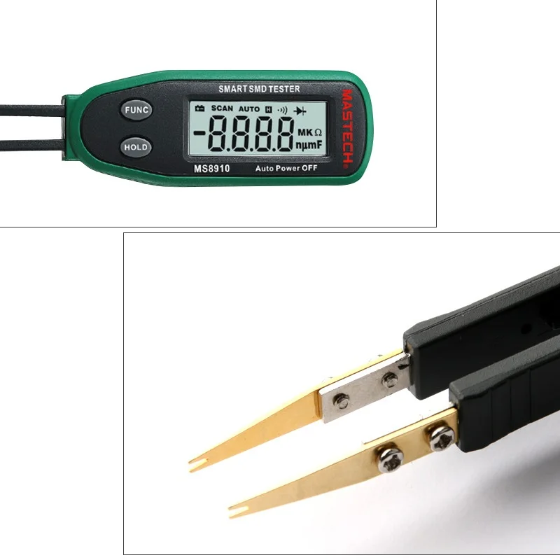 MASTECH Smart SMD тестер измеритель емкости мультиметр с ЖК-дисплеем мультиметр с ручкой MS8910 цифровой мультиметр