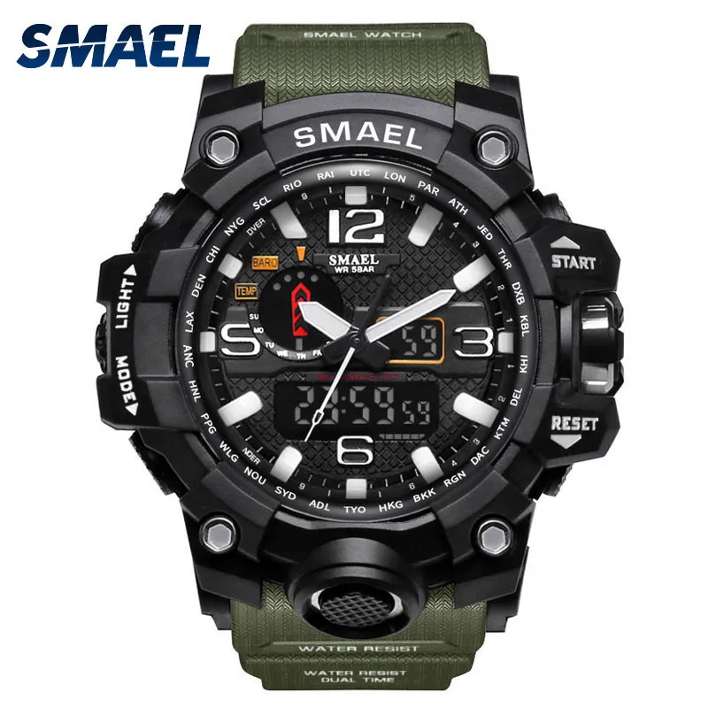 Men Sports Watch Dual Display Analog Digital Led Electronic Quartz  Wristwatches Waterproof Swimming Military Watch Reloj: Buy Online at Best  Prices in Bangladesh | Daraz.com.bd