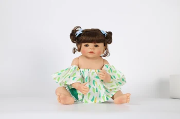 

55cm bebe Silicone Body Girl Reborn Baby Lifelike Doll DIY Hair Princess Newborn Toddler Waterproof Birthday Toy Dolls lol Gift