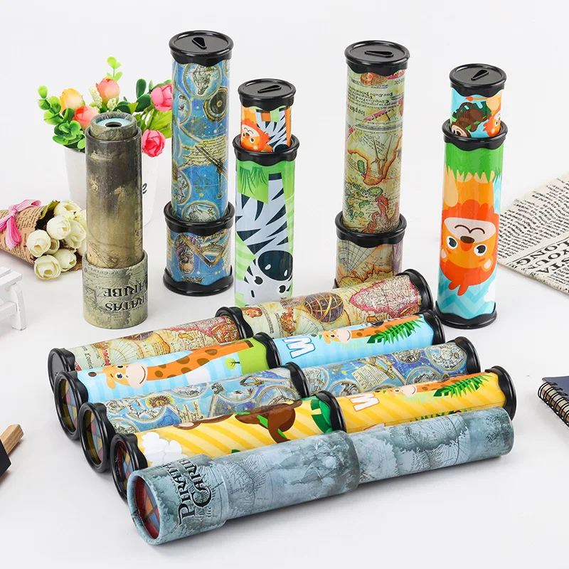 

Large rotating kaleidoscope Magic Magic changeable inner view kaleidoscope with paper children's kindergarten toys