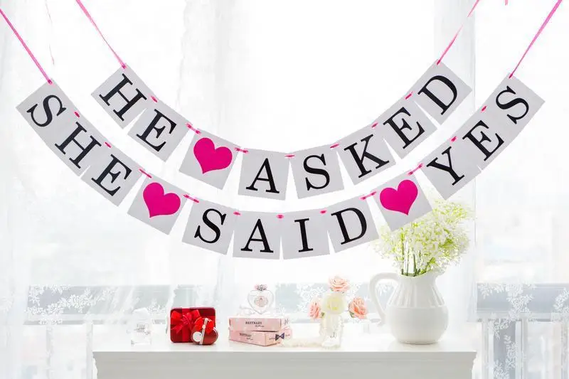 Details about   ENGAGED Engagement Party Bunting Banner Garland Photo Prop Hanging Decor  @ne 