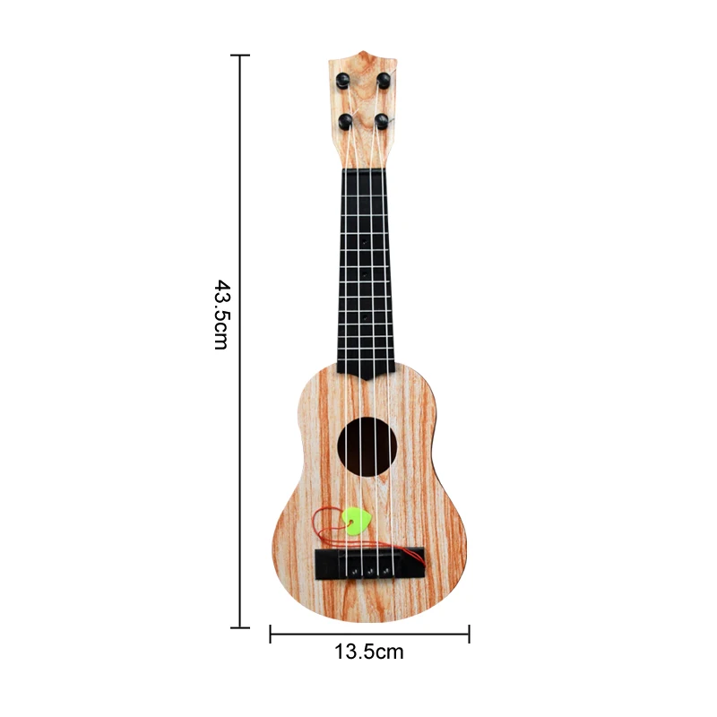39/44 см миниатюрная гитара укулеле музыкальный инструмент для гитары Монтессори игрушки для детей креативные школьные играть в игры образования Рождественский подарок - Цвет: 44cm brownness