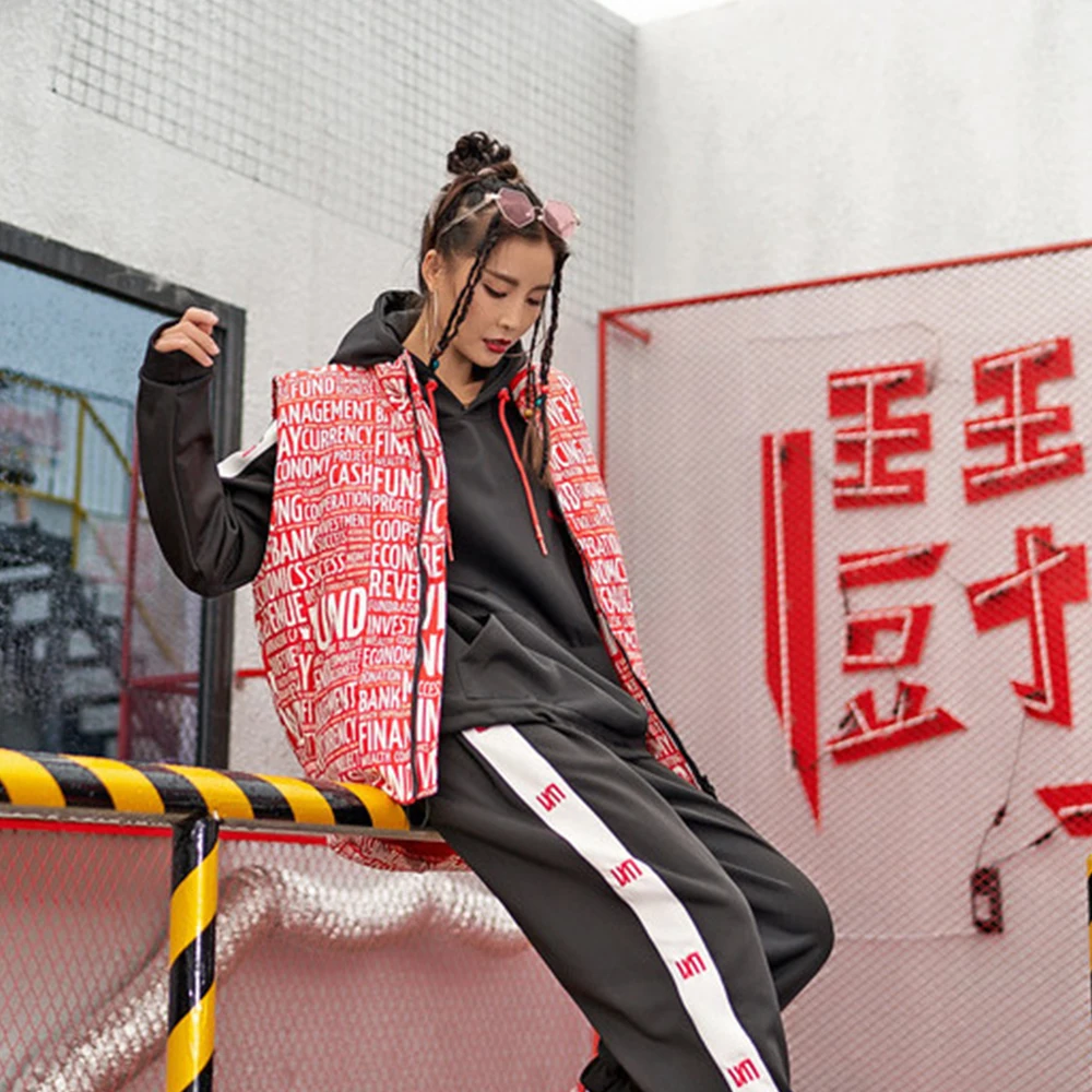 Новый женский жилет большого размера в стиле ретро с воротником-стойкой хип-хоп |