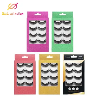 

10 PCS 5 pairs Custom logo Carton Paper Packing Box for 25mm long EyeLash Wholesale Bulk Cheap Pretty Lashes Storage Packaging