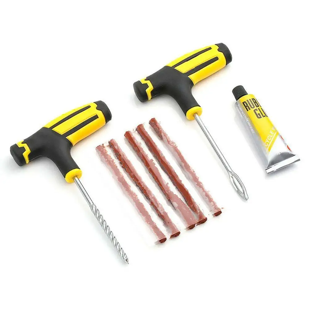 

Car Tire Repair Tool Tire Repair Kit Studding Tool Set Auto Bike Tubeless Tire Tyre Puncture Plug Garage Car Accessories