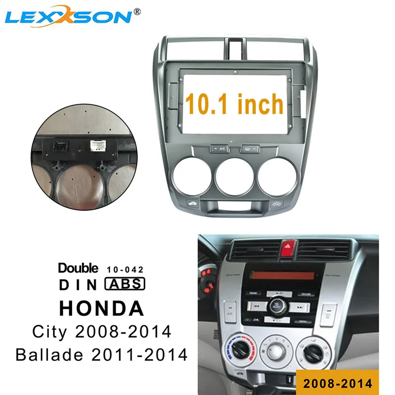 10 1 дюймовая Автомобильная панель для HONDA CITY 2008 2014 двойная Din облицовка аудио