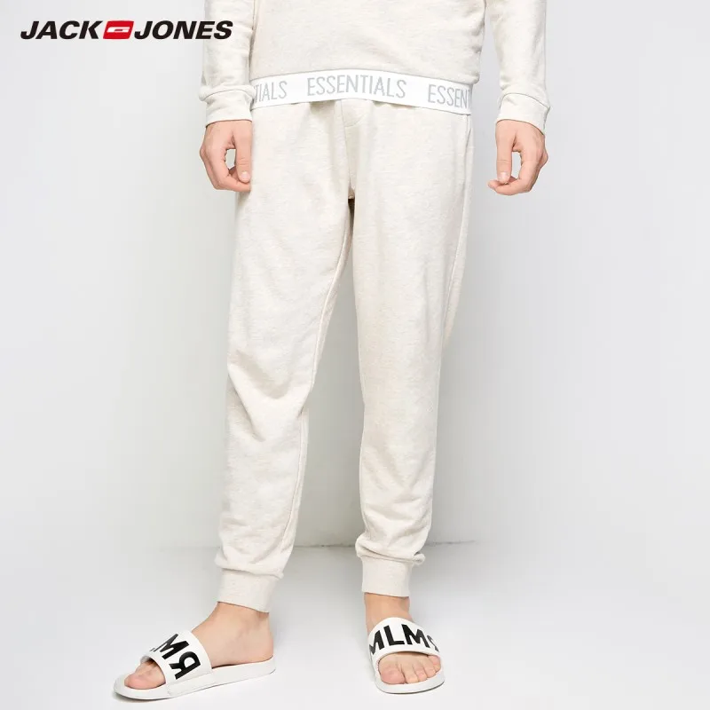 JackJones для мужчин Хлопок Домашняя одежда Проверить шнурок брюки для девочек swear Slim Fit Модные мотобрюки мужской брендовая | 2183HC502