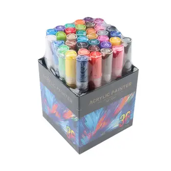 

2020 New 4/8/12/15/24/36 Colors Acrylic Paint Marker Pen Detailed Marking for DIY Album