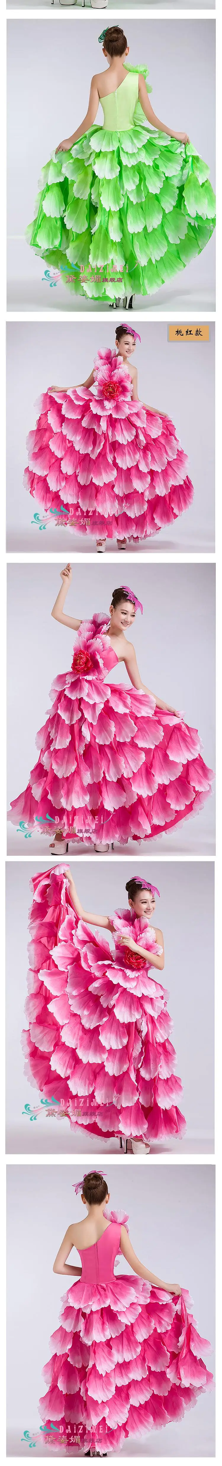 370, испанские платья для танцев фламенко, длинные платья, Современная Одежда для танцев, костюмы для выступлений, сценическая одежда с цветами