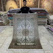Yilong 4'x6' ручной завязанный классический персидский ковры турецкий античный изысканный Шелковый ковер(YHW1001B