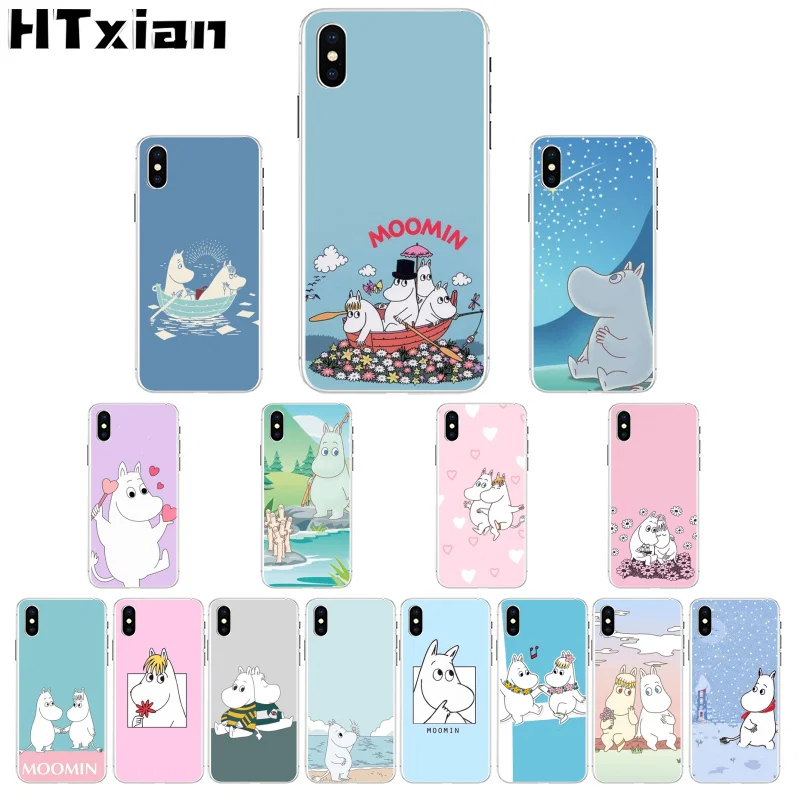 HTXian Hippo moomin Cute animal cartoon Phone Case for iPhone 11 pro XS MAX 8 7 6 6S Plus X 5 5S SE XR cover | Мобильные телефоны и