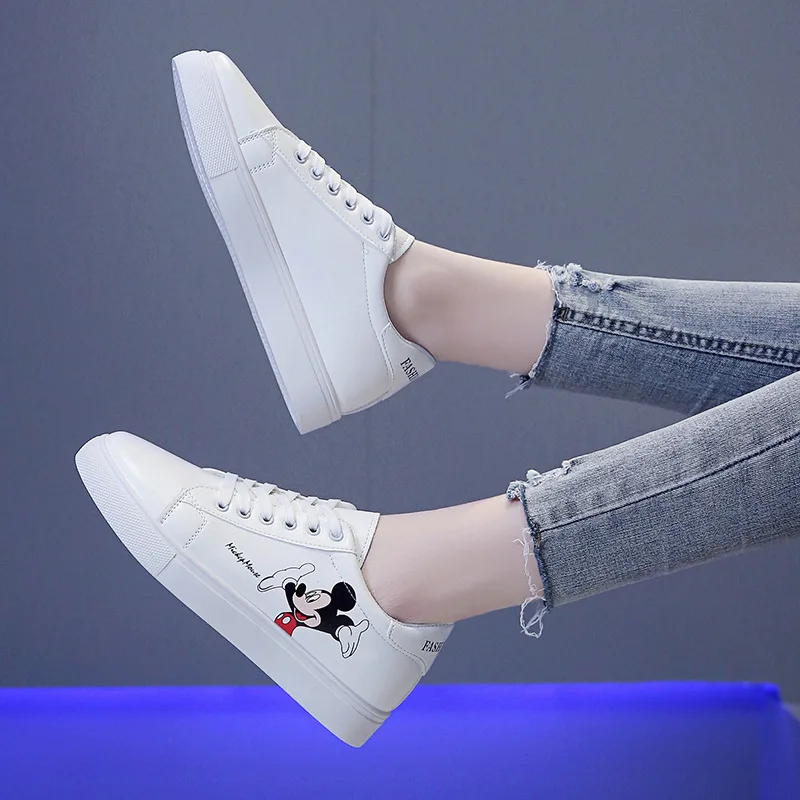 mickey stretch knit and leather sock sneaker