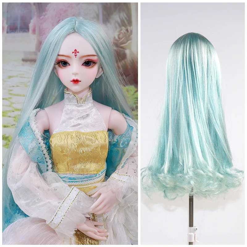 Poupée BJD 1/3 60cm (24 Pouces) Avec Perruque Bleue Et Robe - Idéal Cadeau