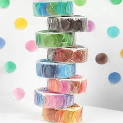 Autocollants à points de lumière et d'ombre, 6 modèles, 100 pièces, rétro éclairage, pétale, matériel pour la main, livre, pâte, cercle de scellage, bande Washi, Z6b8 