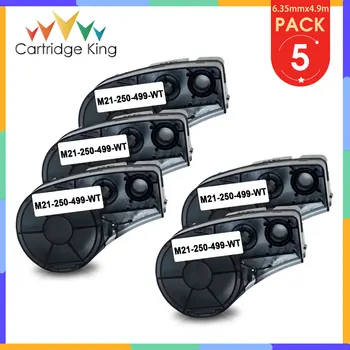 

Compatible M21-250-499 Nylon Flexible Industrial Label Maker for Brady BMP21 PLUS LAB Label Printer 0.25" Width Black on White