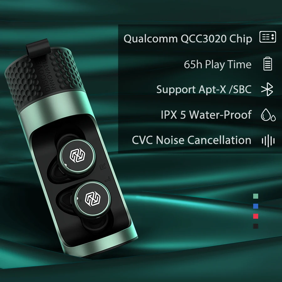  Nillkin TWS, беспроводные наушники с микрофоном, CVC, шумоподавление, Bluetooth 5,0, гарнитура IPX5, водонепроницаемая Нет крючка 
