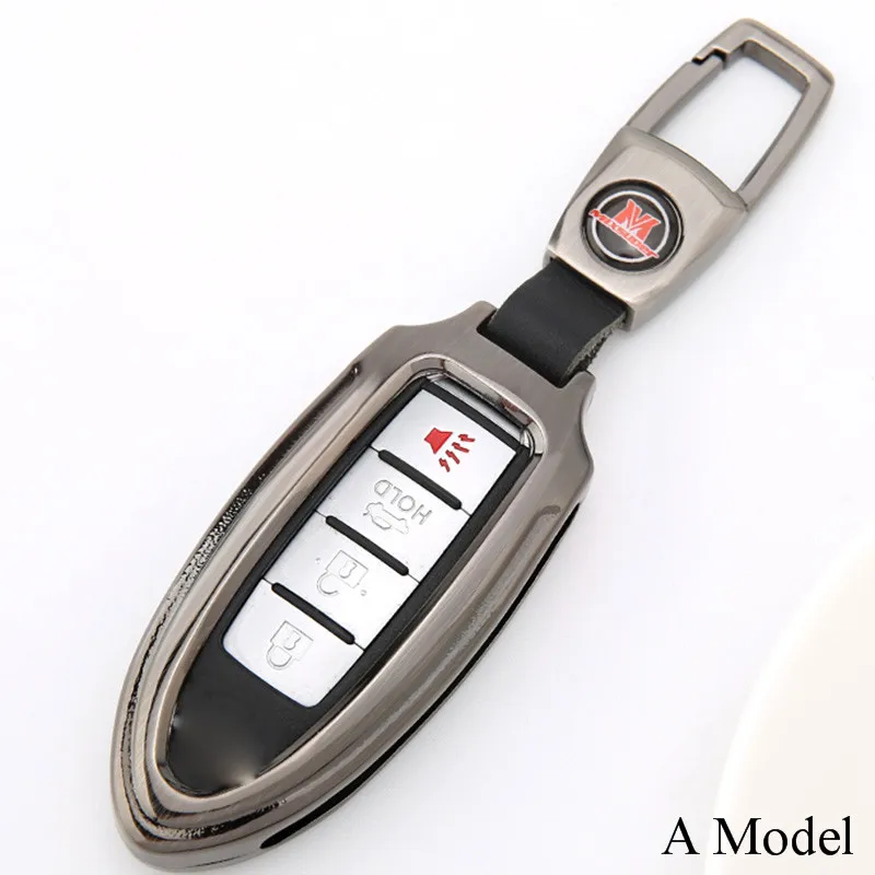 A-Blackbraidedbuckle Чехол для ключей из цинкового сплава для infiniti g35 для Nissan Qashqai Skyline Juke Alissa X-trail Pathfinder Versa Tidda Murano Rogue - Название цвета: A-Blackbraidedbuckle