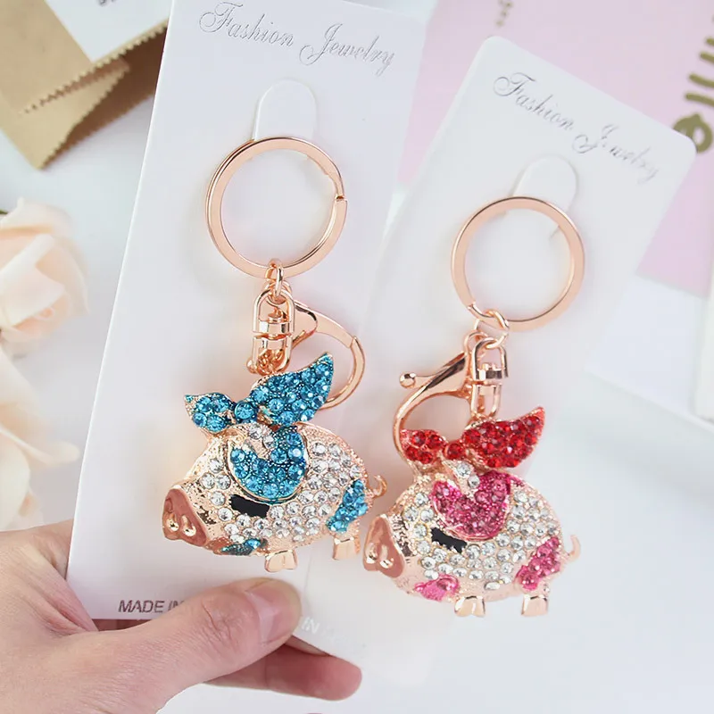 Милый набор со стразами с бантом, для куклы zhu брелок Зодиак Очаровательная свинка подвеска qing lv che брелок декоративный кулон
