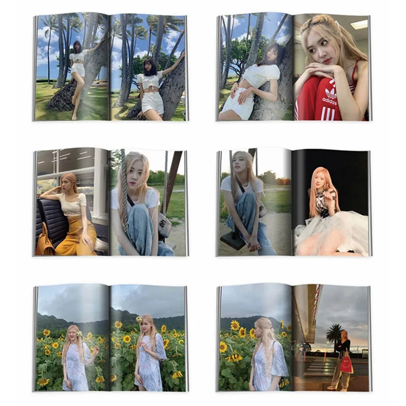 KPOP Черный розовый альбом для девочек фото карта ПВХ карты самодельный фотоальбом Фотокарта