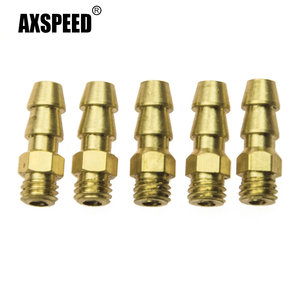 AXSPEED 5/10Pcs Brass M4/M5/M6 Threaded Water Cooling Faucet Nipples