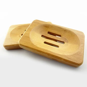 

Fashion Soap Tray Holder Natural Bamboo Wooden Soaps Dish Box Case Container Wash Shower Storage Stand Home Bathroom FPi