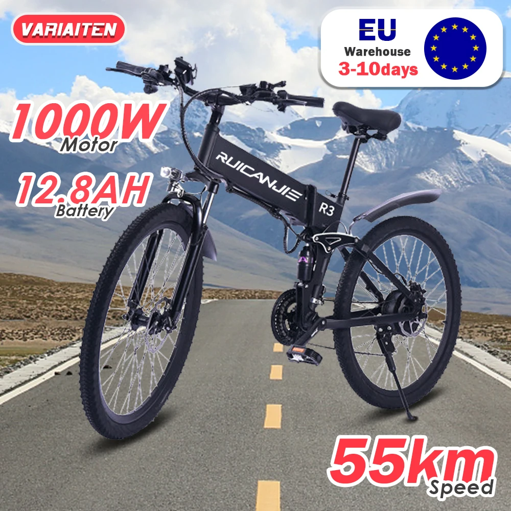Bikes Electric Bike Folding 1000w 26 inch Cars Vehicles for Adults City Bicycle Ebike Kits |