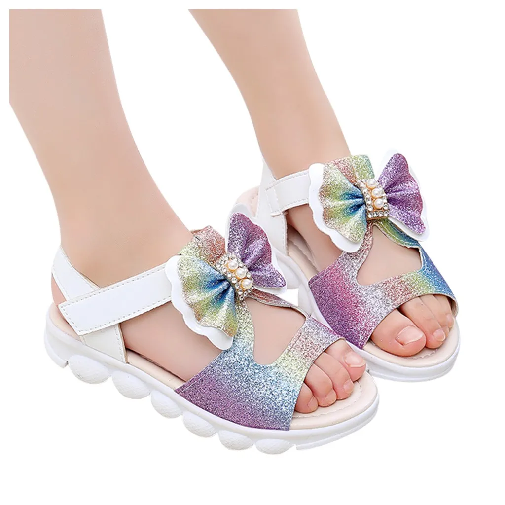 

Bow Princess Hollow Sandals Fashion Sweet Cute Footwear For Children Infant Kids Best Gift Summer Baby Girls Shoes Bling