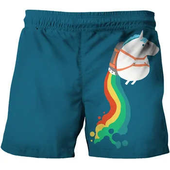 

New Summer 2020 Children's Beach Pants Boys Shorts Anime Cartoon 3D Printed Swimming Board Shorts Kids Oversized Clothes 4T-14T