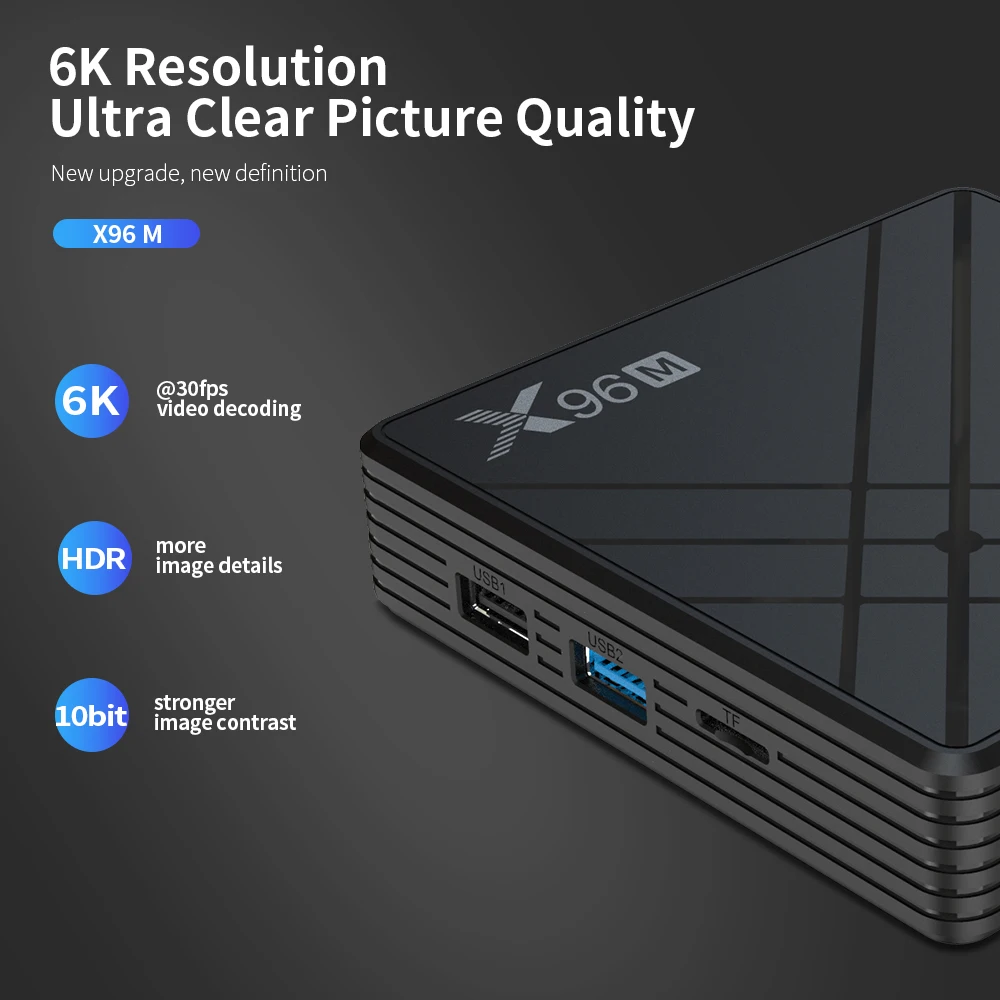 5 шт. X96 М Android 9,0 Smart tv Box Allwinner H603 2,4G WiFi 4K медиаплеер телеприставка PK X96 MINI X96 AIR X96 H