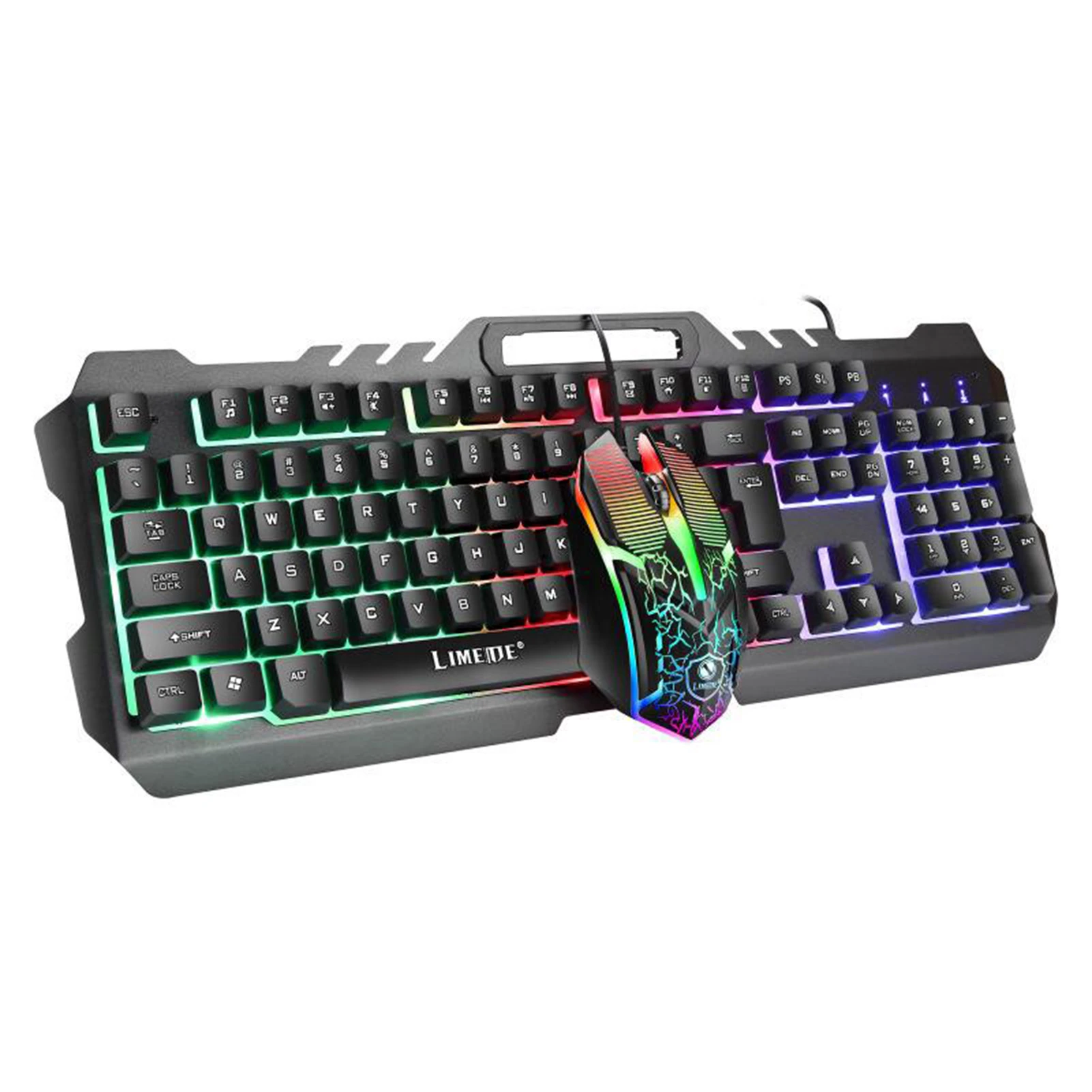 Wired Backlight Keyboard Mouse Set One Handed Professional Gaming Keyboard Mini Portable Game Mouse For Eating Chicken Game Replacement Parts Accessories Aliexpress
