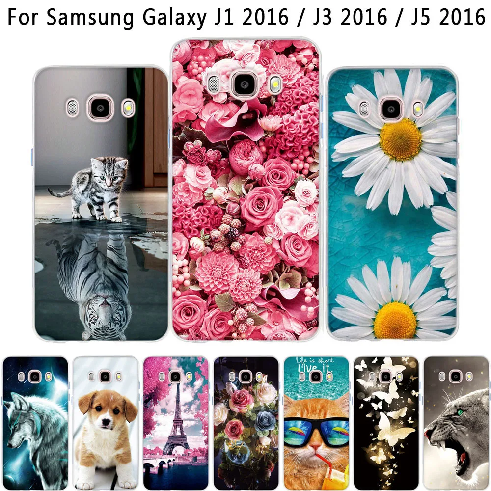 Чехол для Samsung Galaxy J1 J3 J5 2016 чехол J120F J320F J510F мягкий силиконовый из ТПУ чехлы