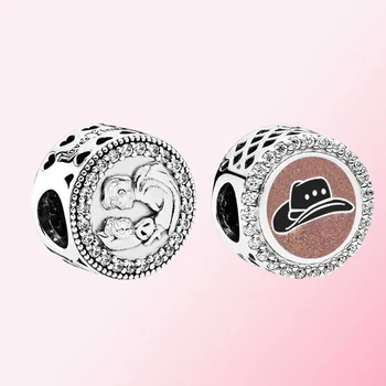 

New 100% 925 Sterling Silver Snow White 80th Anniversary Vegas Rodeo Charm Fashion Women's Jewelry Factory Direct Free Shipping