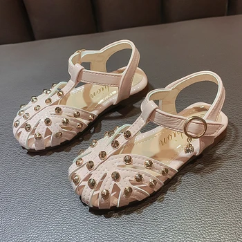 

Summer Baby Girls Sandals Toddler Infant Kids Slip On Pearl Crystal Single Princess Shoes Children Girls Soft Leather Sandalias