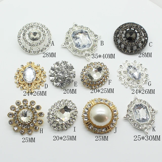 25mm Decorative Sewing Buttons  Rhinestones Buttons Clothing - 10pcs 25mm  Rhinestone - Aliexpress