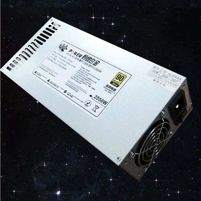 Блок питания для Ant платины 1U 2U 2400W Питание S9 T9+ A9 E9 DR3 Z1+ E11 E9.3 851 852 911 921 Питание одноканальный 2500W