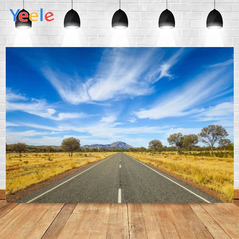 

Yeele Natural Scenery Photography Backdrop African Grassland Road Photographic Studio Photo Background Birthday Decorations Prop