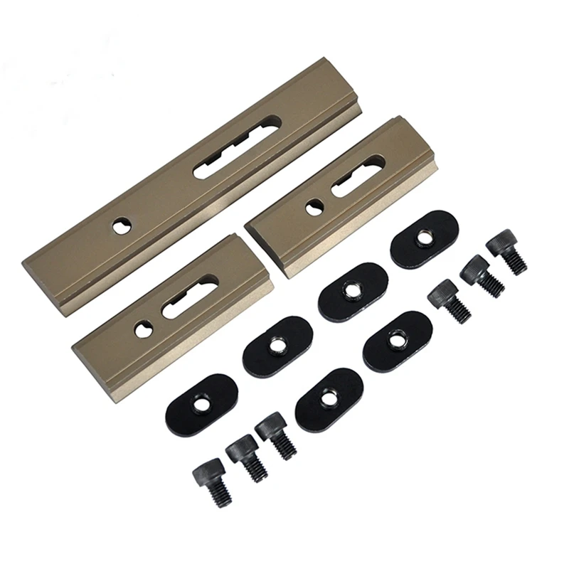 Тактический алюминиевый рельсовый Набор для MOE Handguard Пикатинни рельсовый аксессуар страйкбол moe hand guard WEX225 аксессуары для охоты - Цвет: Дубленый