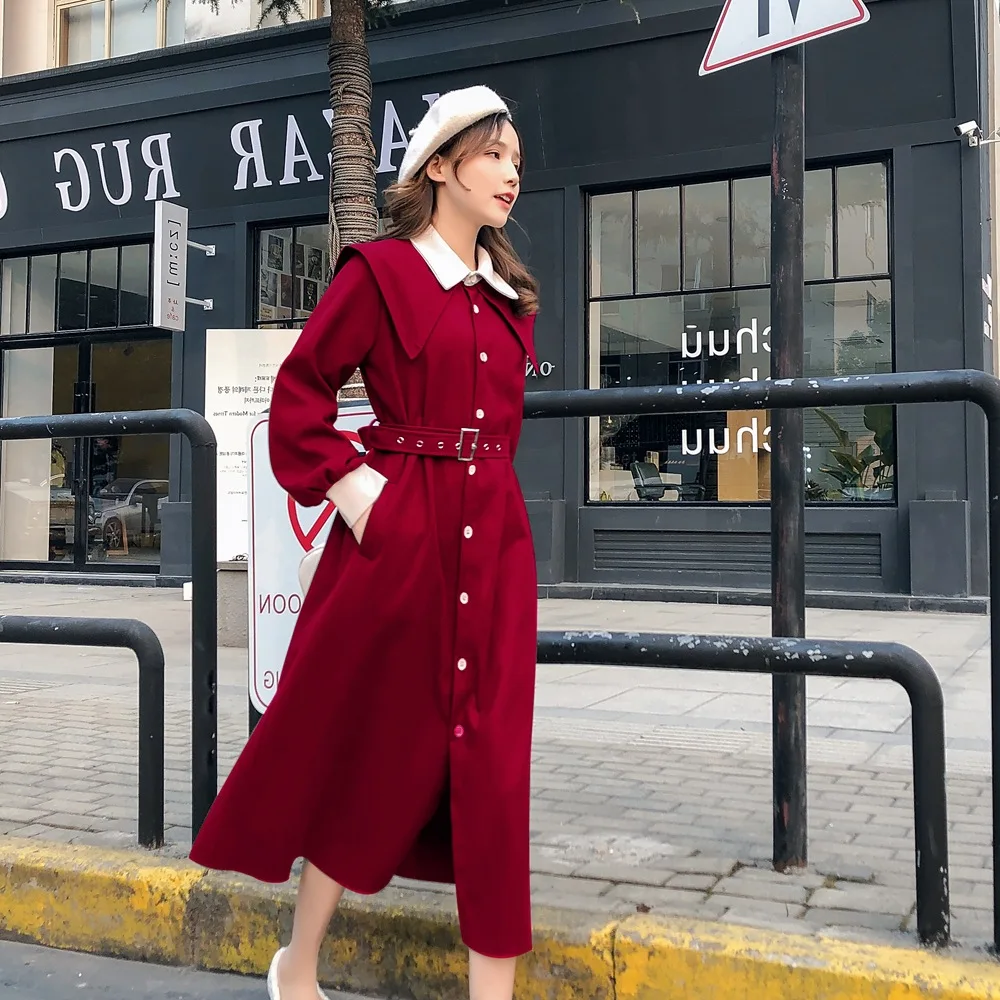 

Photo Shoot 2020 Spring Clothing New Style Dress Women's Mid-length Korean-style Retro College Style Skirt