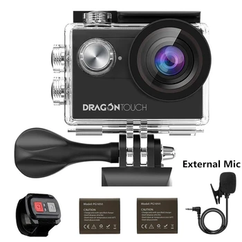 

AKASO DragonTouch 4K EIS Action Camera 16MP Vision 4 Underwater Camera Remote Control WiFi Sports Camera With External Mic