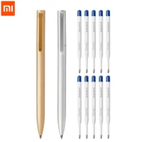 Original Xiaomi Mijia Metal Sign Pen Ballpen Mijia Signing Pen 0.5MM PREMEC Smooth Switzerland Refill Black/Blue/Red Ink 1