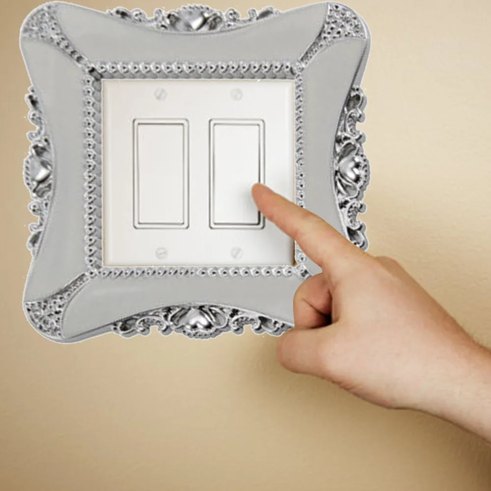 

Resin Elegant Single Light Switch Surround Socket Finger Plate Panel Decor Cover