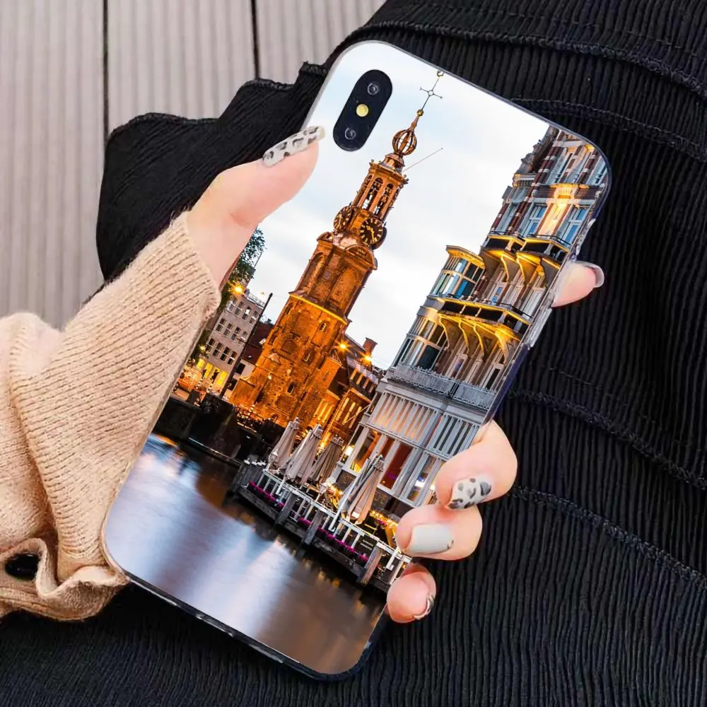 Soft Case Covers For Samsung Galaxy A3 A5 A7 A9 A8 Star Lite A6 Plus 2015 Amsterdam landscape beautiful scenery |