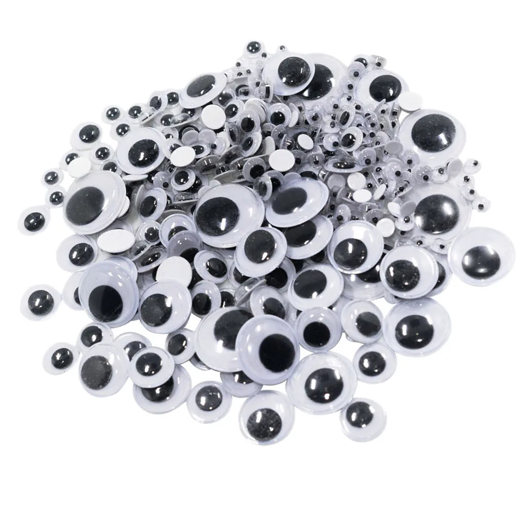 

700x Self Adhesive Moving Googly Wobbly Eyes 7 Assorted Sizes 4-10mm DIY Toy